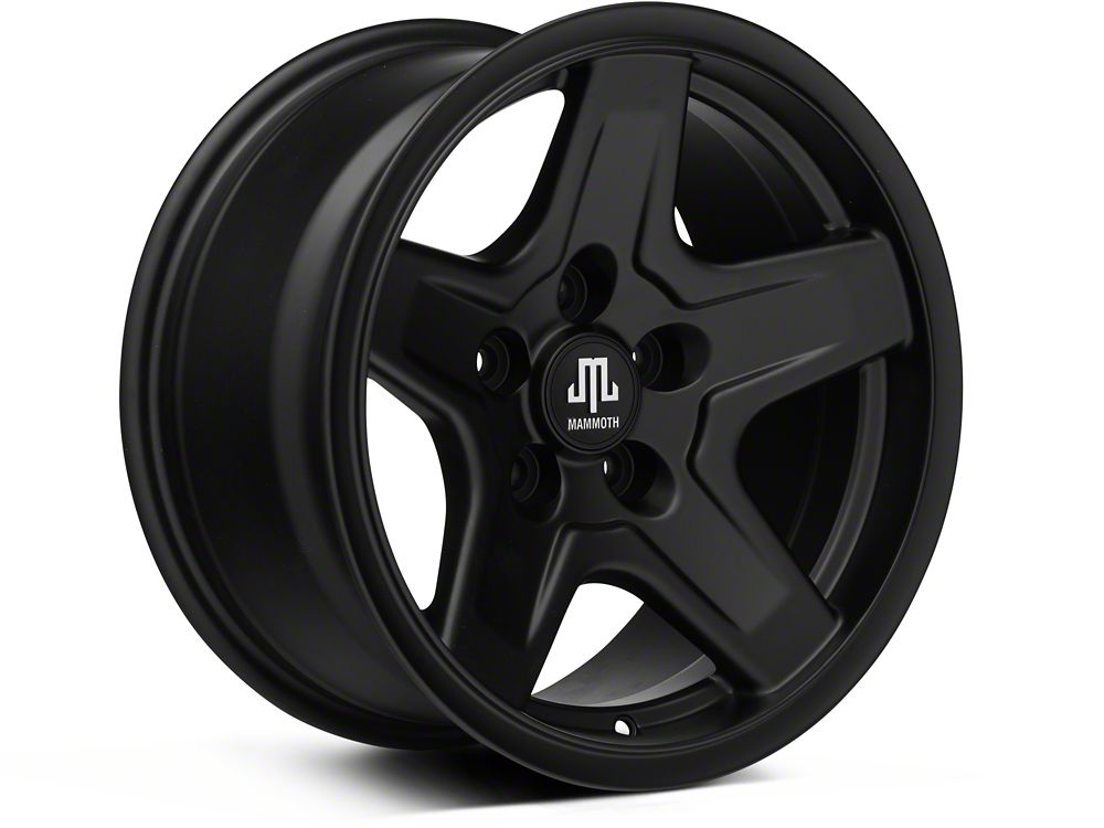 Mammoth Boulder Black Wheel; 16x8; 0mm Offset (84-01 Jeep Cherokee XJ)