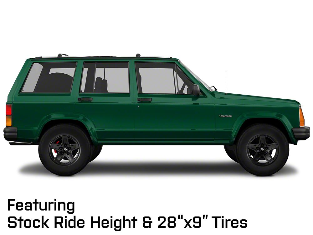 Mammoth Boulder Black Wheel; 16x8; 0mm Offset (84-01 Jeep Cherokee XJ)