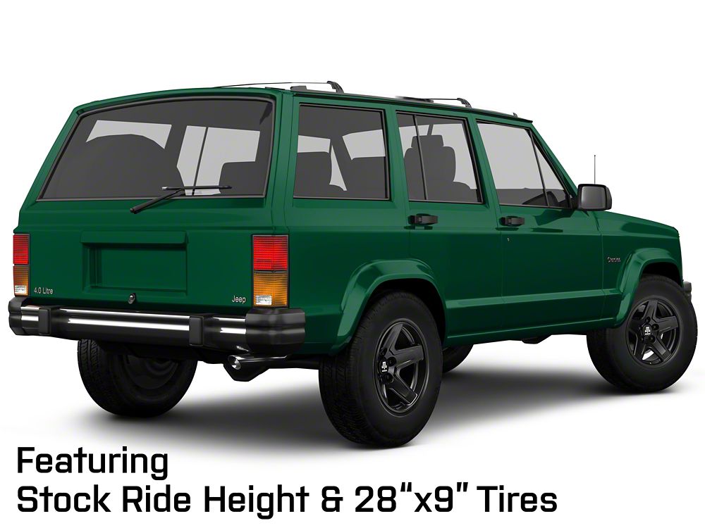 Mammoth Boulder Black Wheel; 16x8; 0mm Offset (84-01 Jeep Cherokee XJ)