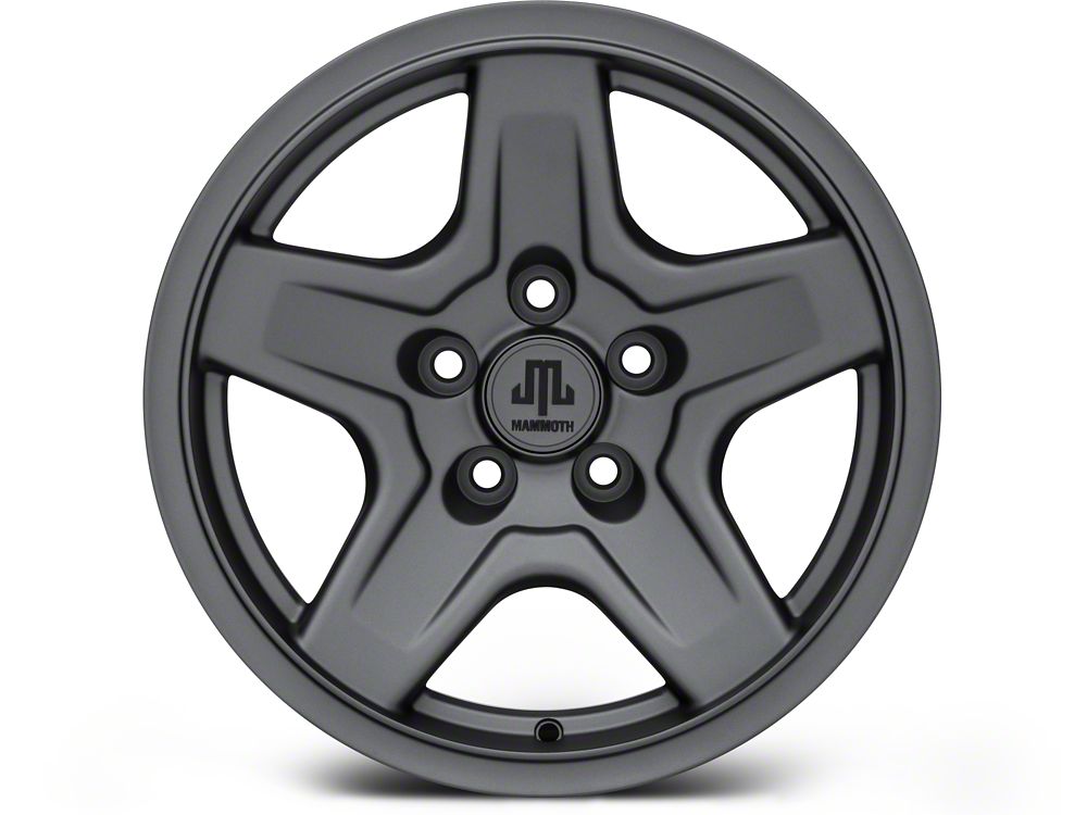 Mammoth Boulder Charcoal Wheel; 16x8; 0mm Offset (84-01 Jeep Cherokee XJ)