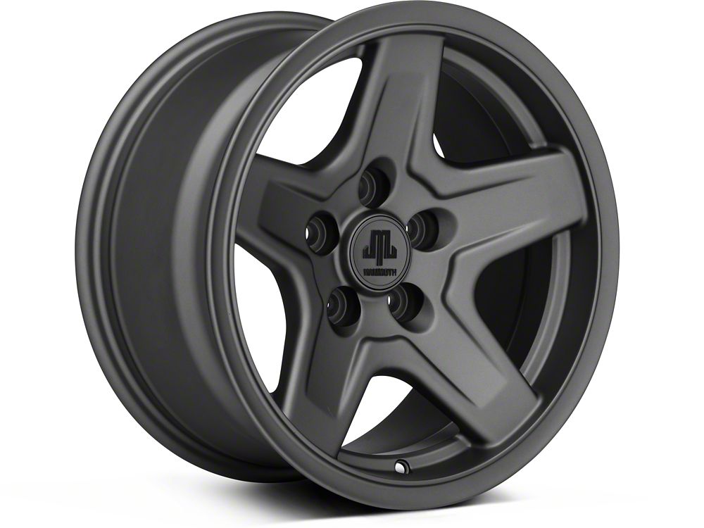 Mammoth Boulder Charcoal Wheel; 16x8; 0mm Offset (84-01 Jeep Cherokee XJ)