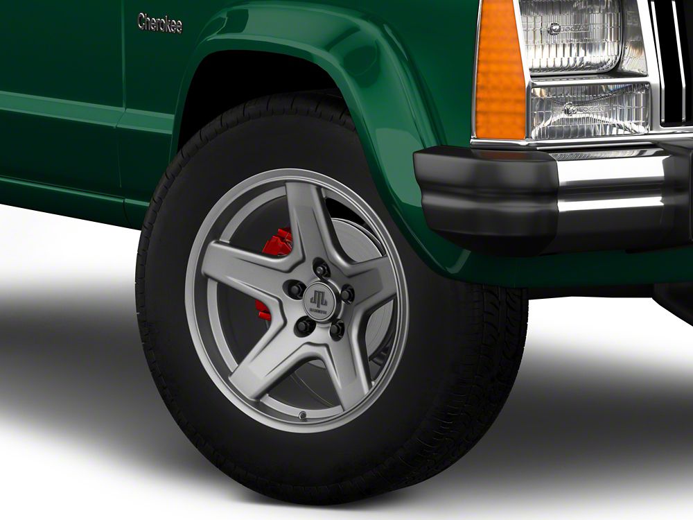 Mammoth Boulder Charcoal Wheel; 17x9; -6mm Offset (84-01 Jeep Cherokee XJ)