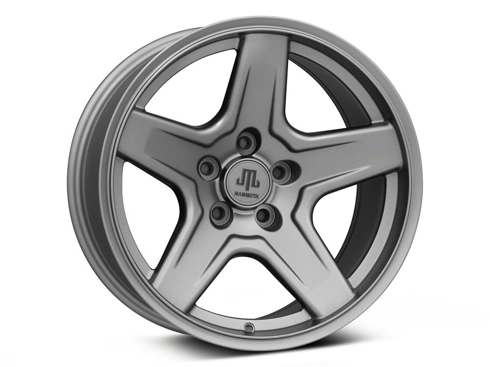 Mammoth Boulder Charcoal Wheel; 17x9; -6mm Offset (84-01 Jeep Cherokee XJ)