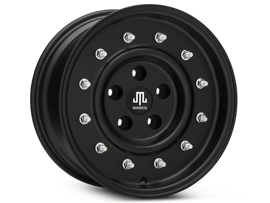 Mammoth General Matte Black Wheel; 16x8; 0mm Offset (84-01 Jeep Cherokee XJ)