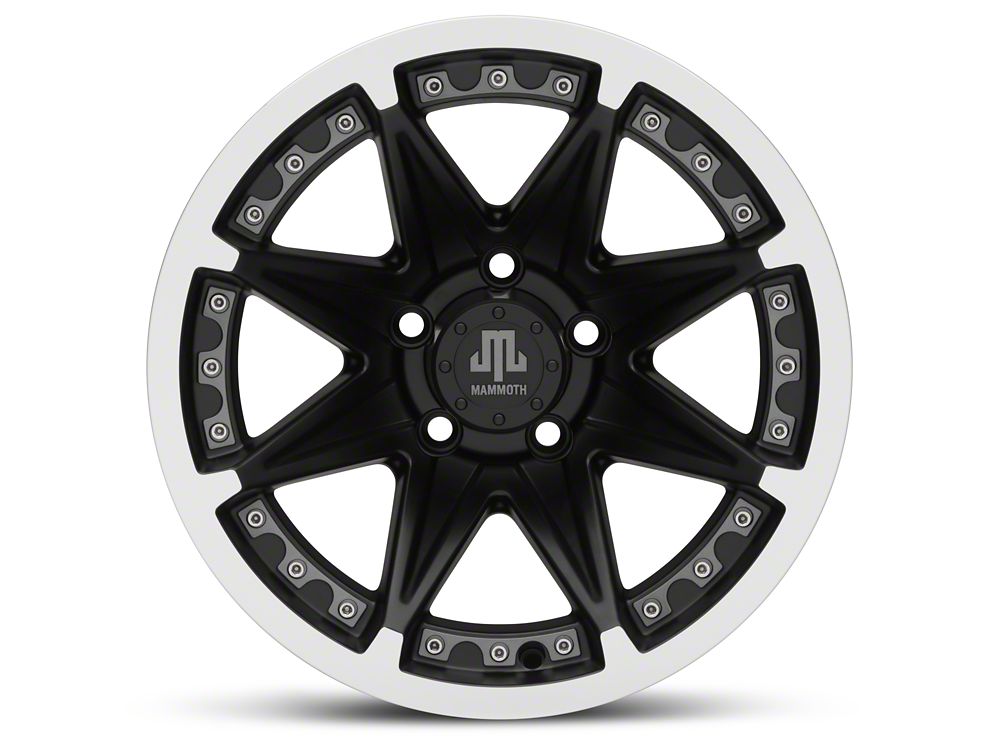 Mammoth Type 88 Black Wheel; 15x8; -19mm Offset (84-01 Jeep Cherokee XJ)