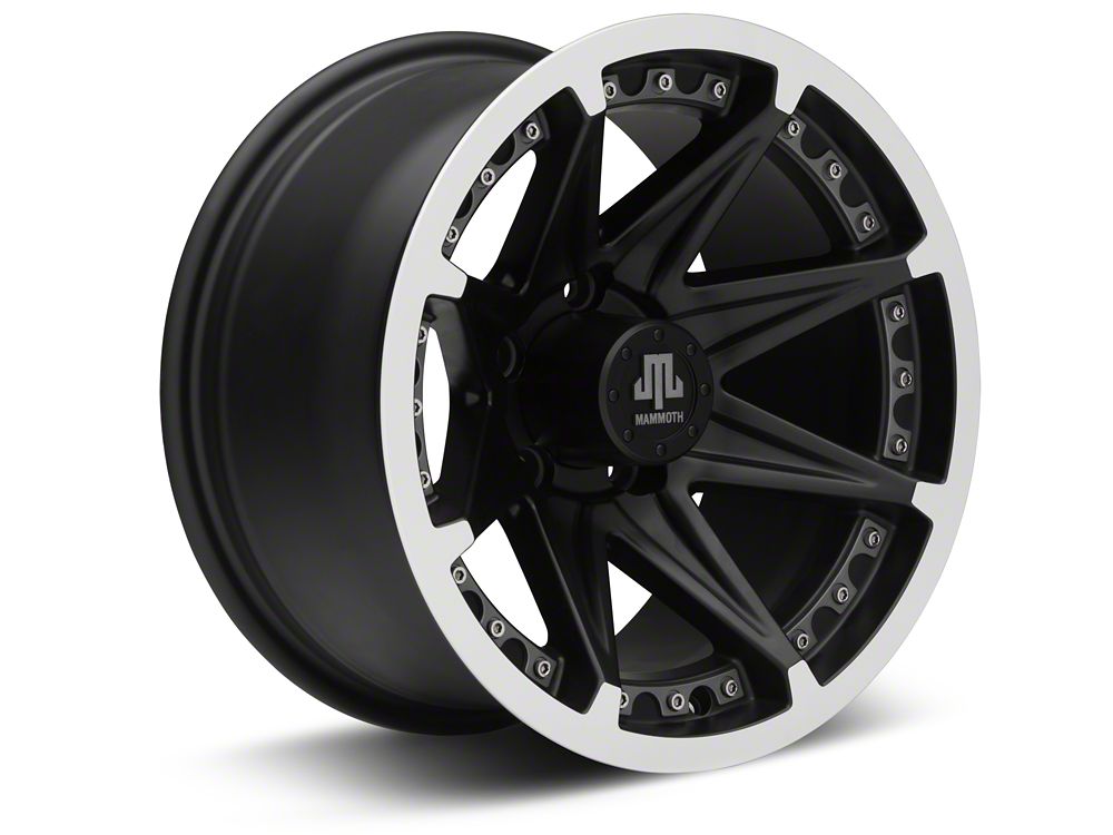 Mammoth Type 88 Black Wheel; 15x8; -19mm Offset (84-01 Jeep Cherokee XJ)