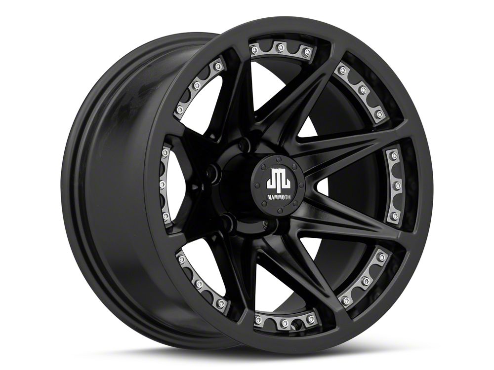 Mammoth Type 88 Matte Black Wheel; 15x8; -20mm Offset (84-01 Jeep Cherokee XJ)