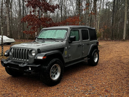 Mammoth 8 Aluminum Simulated Beadlock Anthracite Wheel; 17x9; -6mm Offset (18-25 Jeep Wrangler JL)