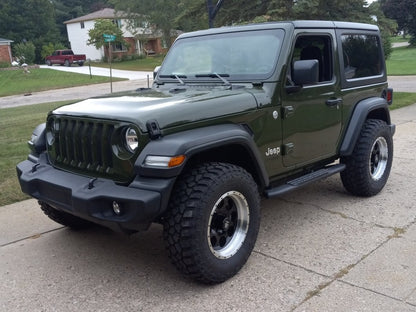 Mammoth 8 Aluminum Simulated Beadlock Black Wheel; 17x9; -6mm Offset (18-25 Jeep Wrangler JL)