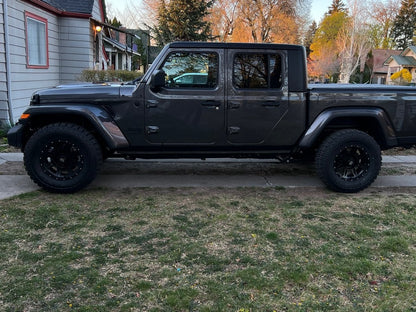 Mammoth Split 8 Simulated Beadlock Matte Black Wheel; 17x8; -6mm Offset (20-25 Jeep Gladiator JT)