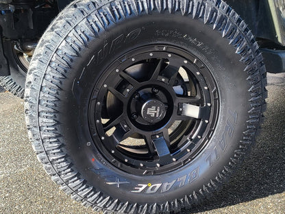 Mammoth Cliff Hanger Matte Black Wheel; 17x9; -6mm Offset (07-18 Jeep Wrangler JK)