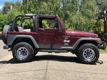 Mammoth 8 Aluminum Wheel Center Cap; Black (Fits Jeep Wrangler YJ & TJ Mammoth 8 Aluminum Wheels Only)