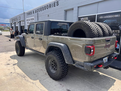 Mammoth D Window Matte Black Steel Wheel; 17x9; -6mm Offset (20-25 Jeep Gladiator JT)