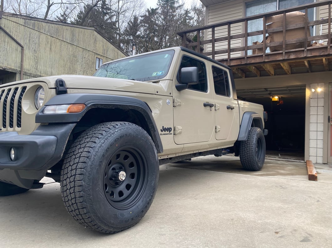 Mammoth D Window Matte Black Steel Wheel; 17x9; -6mm Offset (20-25 Jeep Gladiator JT)