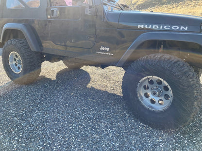 Mammoth 8 Simulated Beadlock Style Anthracite Wheel; 15x8; -19mm Offset (87-95 Jeep Wrangler YJ)