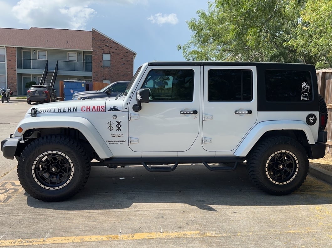 Mammoth Split 16 Beadlock Satin Black with Polished Lip Wheel; 17x9; -6mm Offset (07-18 Jeep Wrangler JK)