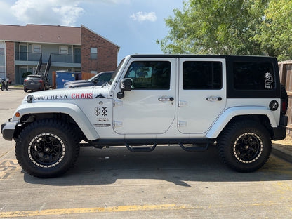 Mammoth Split 16 Beadlock Satin Black with Polished Lip Wheel; 17x9; -6mm Offset (07-18 Jeep Wrangler JK)