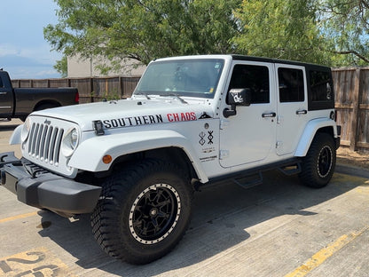 Mammoth Split 16 Beadlock Satin Black with Polished Lip Wheel; 17x9; -6mm Offset (07-18 Jeep Wrangler JK)