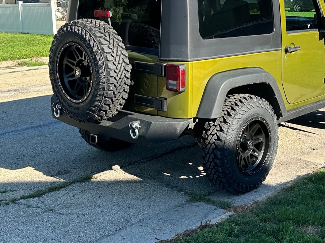 Mammoth Split 8 Simulated Beadlock Matte Black Wheel; 17x9; -6mm Offset (07-18 Jeep Wrangler JK)