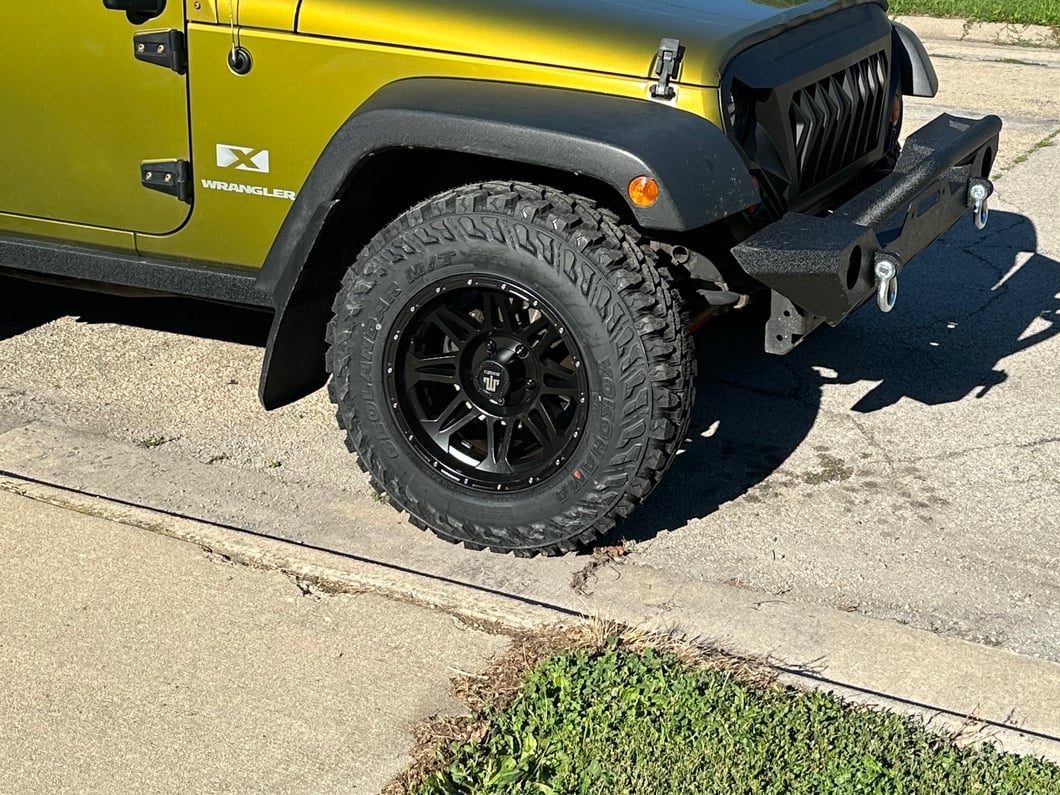 Mammoth Split 8 Simulated Beadlock Matte Black Wheel; 17x9; -6mm Offset (07-18 Jeep Wrangler JK)