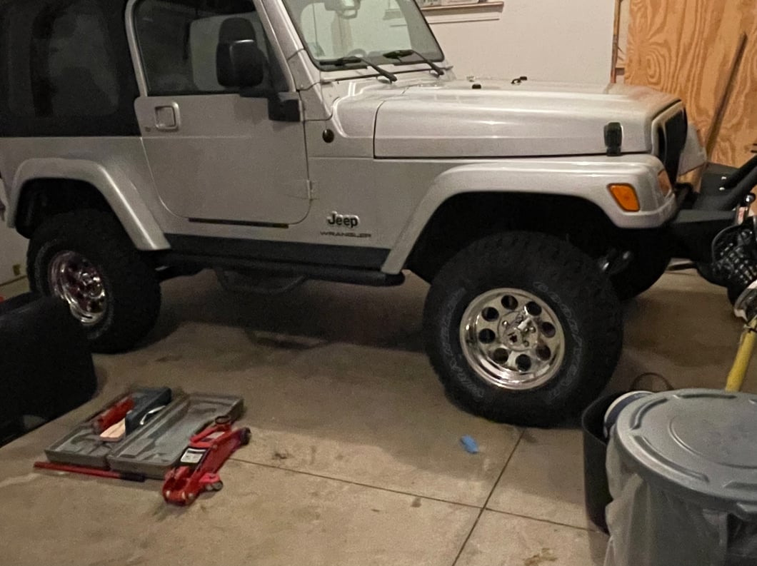 Mammoth 8 Aluminum Polished Wheel; 15x8; -19mm Offset (97-06 Jeep Wrangler TJ)
