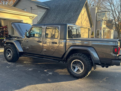 Mammoth Boulder Simulated Beadlock Style Charcoal Wheel; 17x9; -6mm Offset (20-25 Jeep Gladiator JT)
