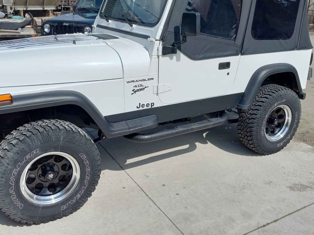 Mammoth 8 Black Wheel; 15x8; -19mm Offset (87-95 Jeep Wrangler YJ)