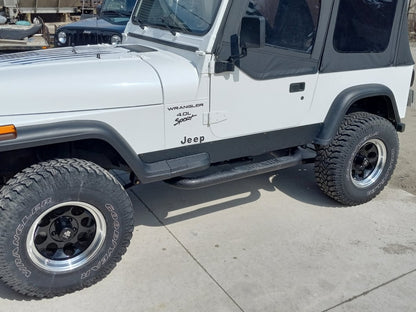 Mammoth 8 Black Wheel; 15x8; -19mm Offset (87-95 Jeep Wrangler YJ)