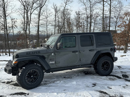 Mammoth Split 16 Beadlock Satin Black Wheel; 17x9; -6mm Offset (18-25 Jeep Wrangler JL)