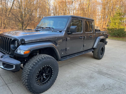 Mammoth Split 16 Beadlock Satin Black Wheel; 17x9; -6mm Offset (20-25 Jeep Gladiator JT)