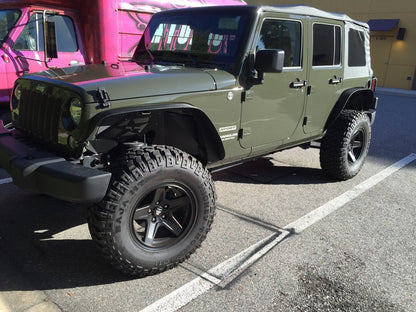 Mammoth Boulder Matte Black Wheel; 17x9; -6mm Offset (07-18 Jeep Wrangler JK)
