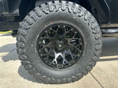 Mammoth Vex Satin Black Machined Wheel; 17x9; -6mm Offset (07-18 Jeep Wrangler JK)