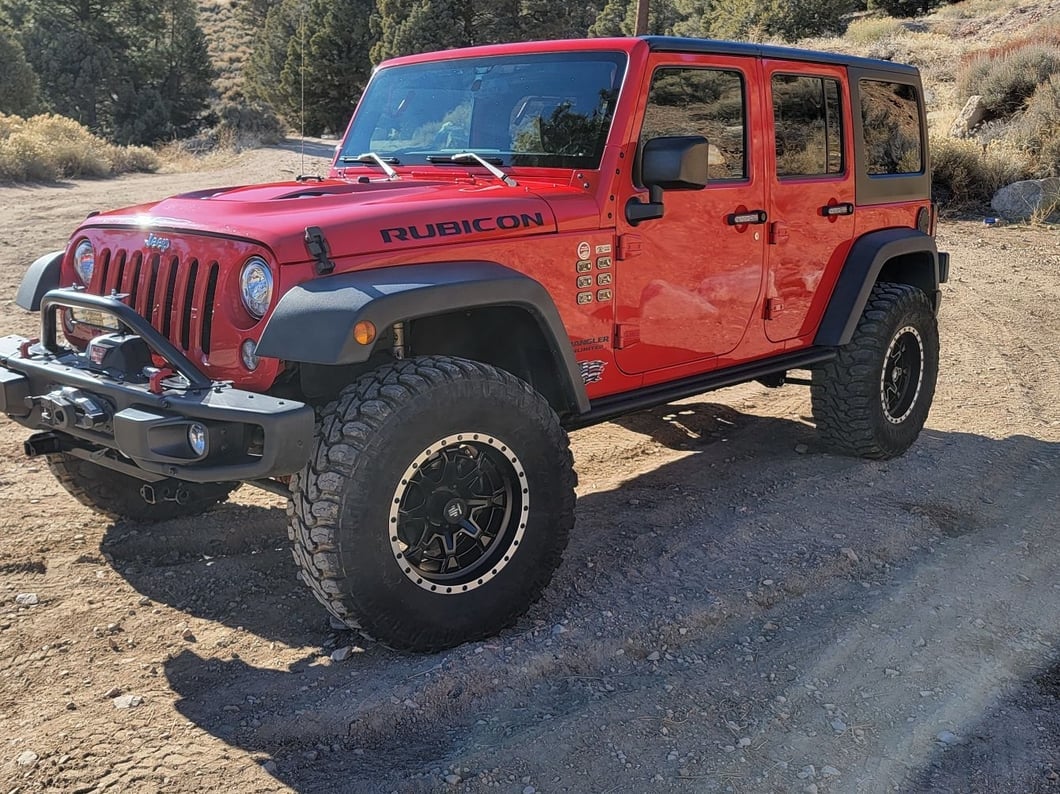 Mammoth Split 16 Beadlock Satin Black with Polished Lip Wheel; 17x9; -6mm Offset (07-18 Jeep Wrangler JK)