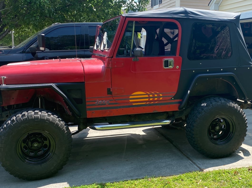 Mammoth 8 Black Steel Wheel; 15x10; -45mm Offset (87-95 Jeep Wrangler YJ)
