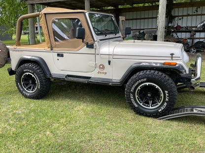 Mammoth 8 Black Wheel; 15x8; -19mm Offset (87-95 Jeep Wrangler YJ)