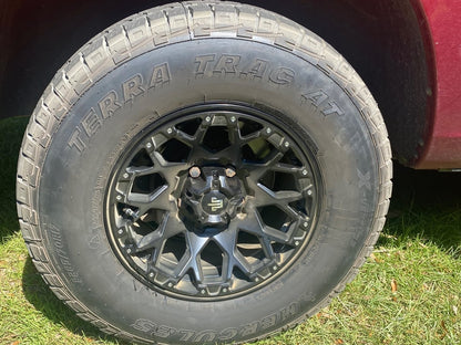 Mammoth Vex Satin Black Machined 5-Lug Wheel; 17x9; -6mm Offset (09-18 RAM 1500)