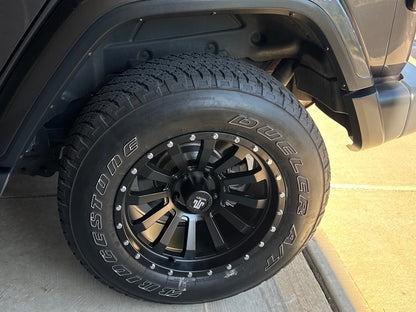 Mammoth 12 Hole Beadlock Satin Black Wheel; 18x9; -6mm Offset (18-25 Jeep Wrangler JL)