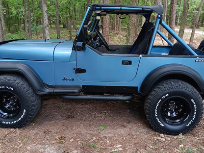 Mammoth D Window Black Steel Wheel; 15x10; -45mm Offset (87-95 Jeep Wrangler YJ)
