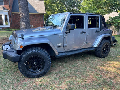 Mammoth Split 8 Simulated Beadlock Matte Black Wheel; 17x9; -6mm Offset (07-18 Jeep Wrangler JK)