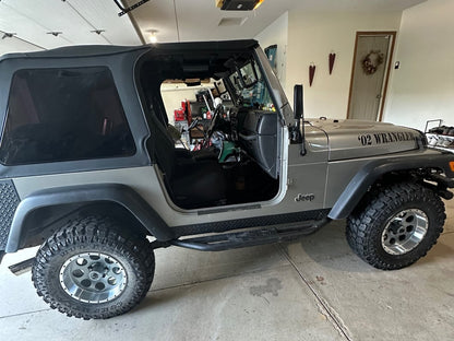 15x8 Mammoth 8 Beadlock Style & 31in Mudclaw Mud-Terrain Comp MTX Tire Package; Set of 5 (97-06 Jeep Wrangler TJ)
