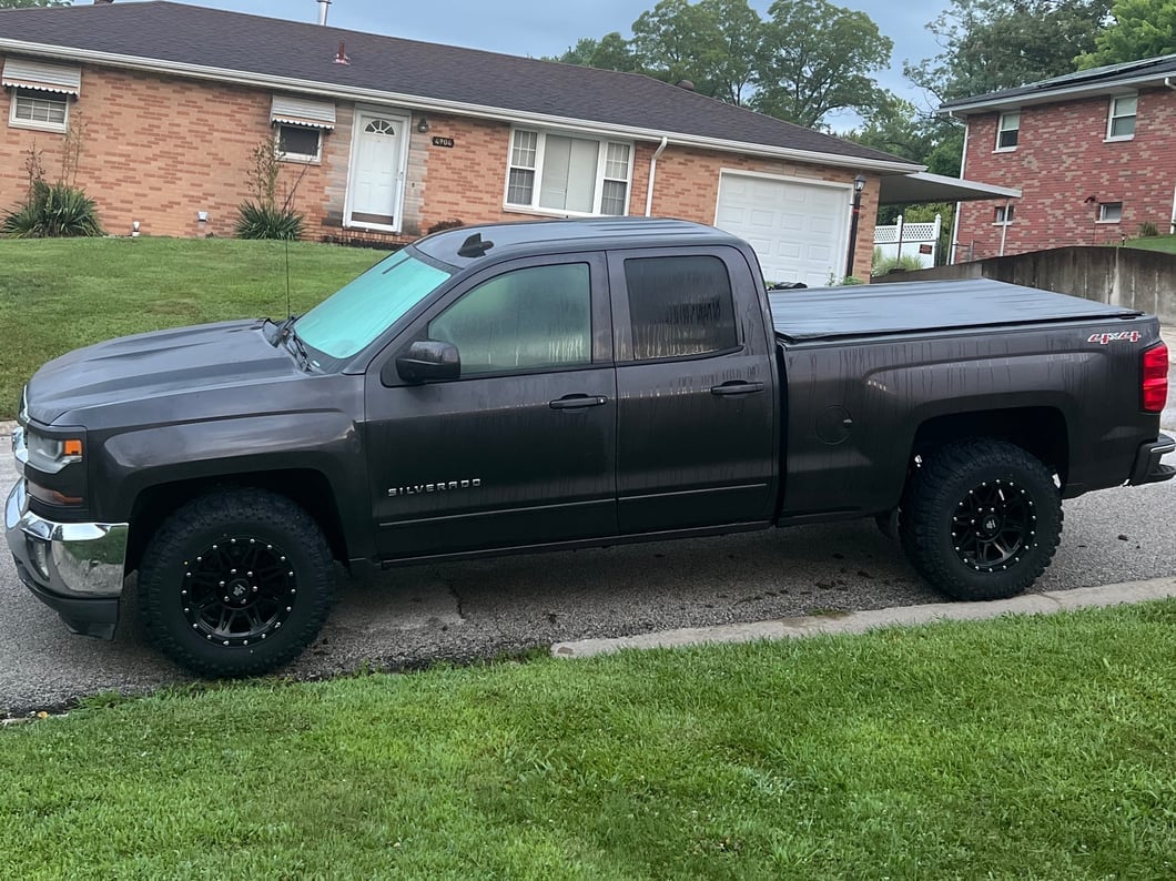 Mammoth Split 8 Satin Black 6-Lug Wheel; 17x9; -6mm Offset (14-18 Silverado 1500)