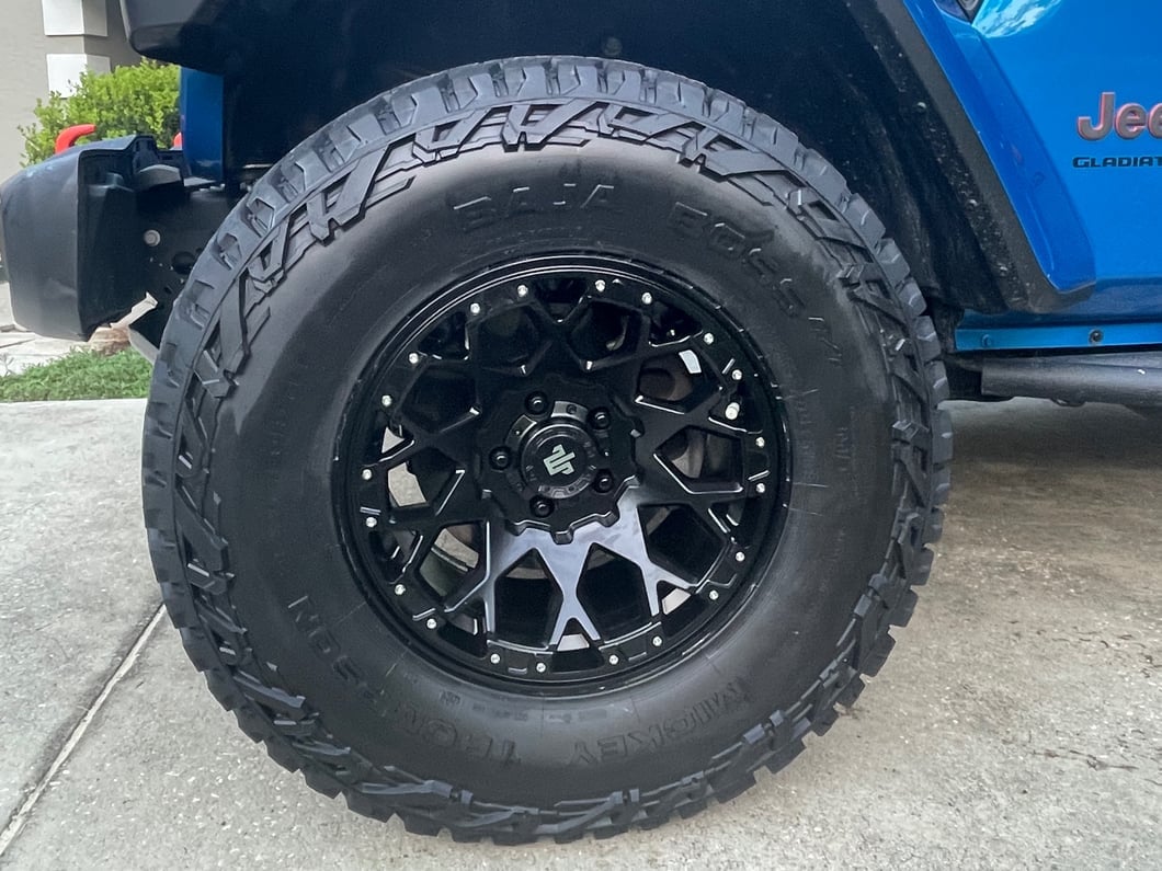 Mammoth Vex Satin Black Machined Wheel; 17x9; -6mm Offset (20-25 Jeep Gladiator JT)
