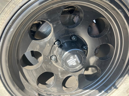 Mammoth 8 Aluminum Matte Black 6-Lug Wheel; 17x9; -6mm Offset (99-06 Sierra 1500)