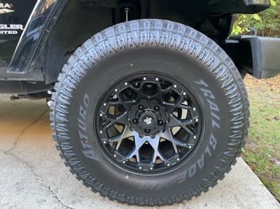 Mammoth Vex Satin Black Machined Wheel; 17x9; -6mm Offset (07-18 Jeep Wrangler JK)