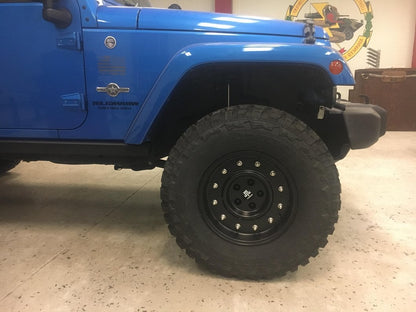 Mammoth General Matte Black Wheel; 17x9; -6mm Offset (07-18 Jeep Wrangler JK)