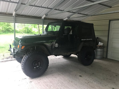 Mammoth 8 Black Steel Wheel; 15x8; -19mm Offset (97-06 Jeep Wrangler TJ)