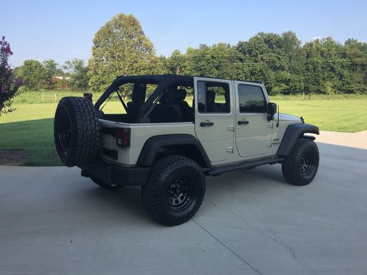 Mammoth D Window Black Steel Wheel; 17x9; -6mm Offset (07-18 Jeep Wrangler JK)