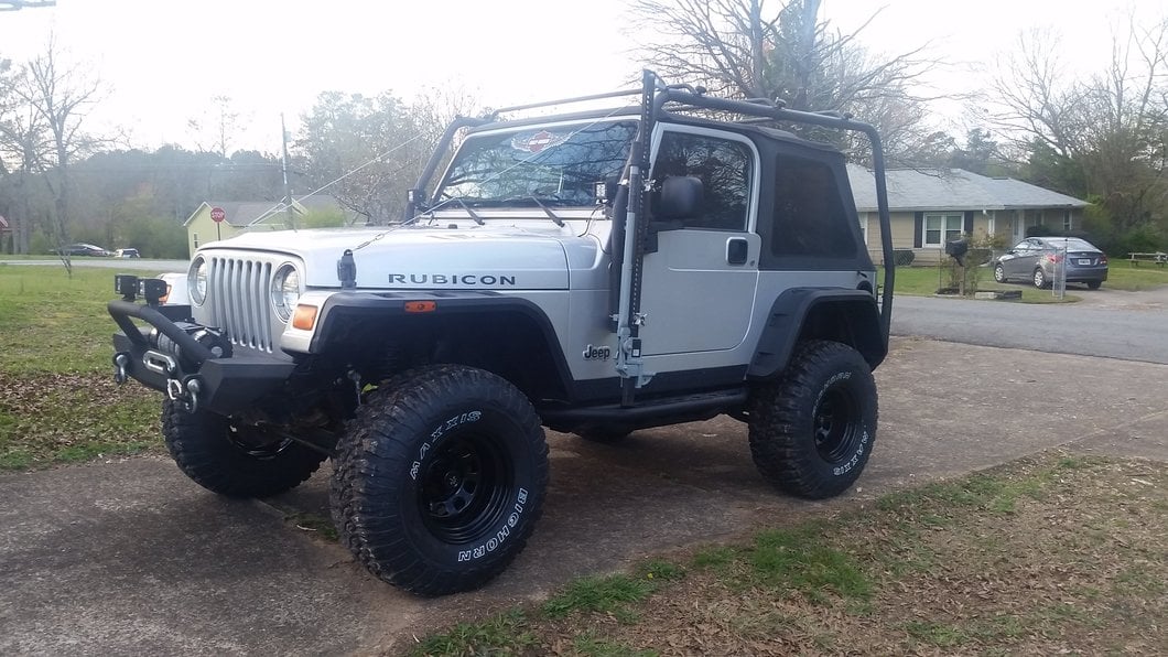 Mammoth D Window Black Steel Wheel; 15x10; -45mm Offset (97-06 Jeep Wrangler TJ)
