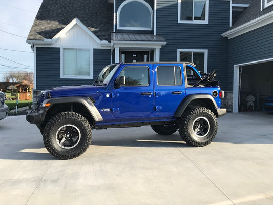 Mammoth Boulder Simulated Beadlock Style Black Wheel; 17x9; -6mm Offset (07-18 Jeep Wrangler JK)