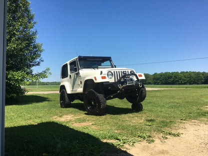 Mammoth 8 Black Wagon Wheel Edition Steel Wheel; 15x8; -19mm Offset (97-06 Jeep Wrangler TJ)